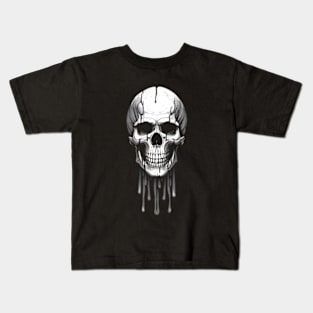 Skull Dripping Ink Kids T-Shirt